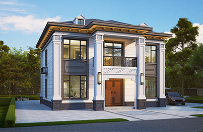 12.36米x11.76米框架二层新中式别墅全套图纸