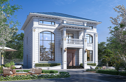 户型方正的二层欧式别墅全套图纸YH-2-6872