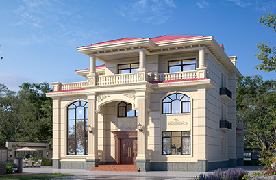 占地约258平方的三层欧式别墅全套图纸