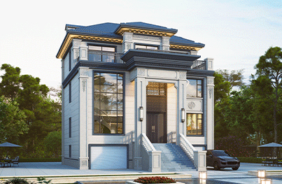 带车库 堂屋三层新中式别墅全套图纸